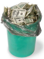 cash in the trash