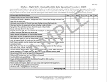 restaurant operational checklist - kitchen