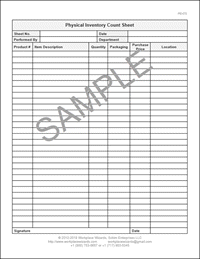 Restaurant Inventory Count Sheet