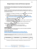 employee conduct performance agreement